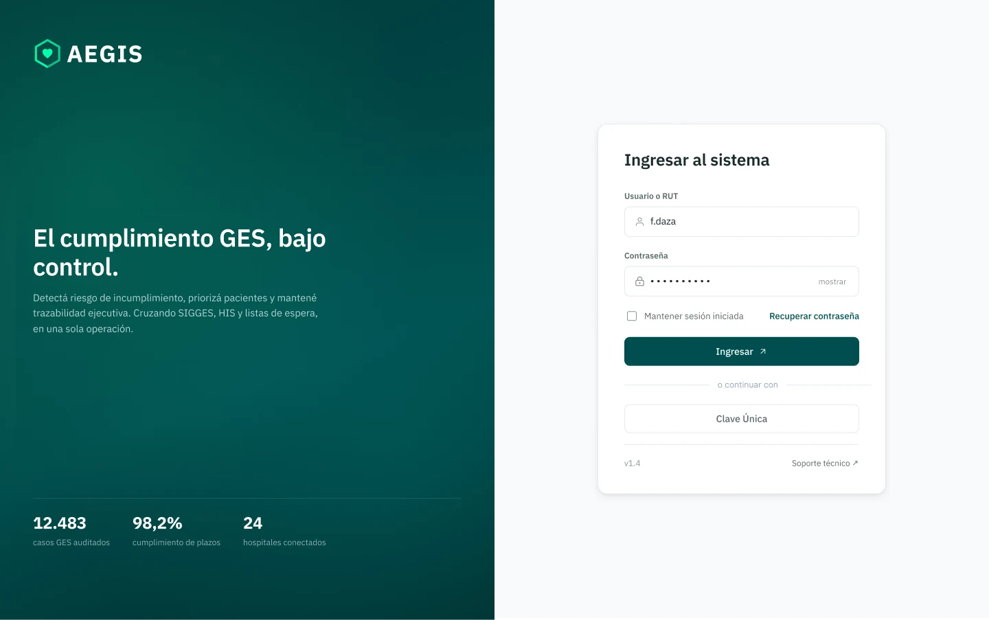Portada de Aegis — Sistema de cumplimiento GES
