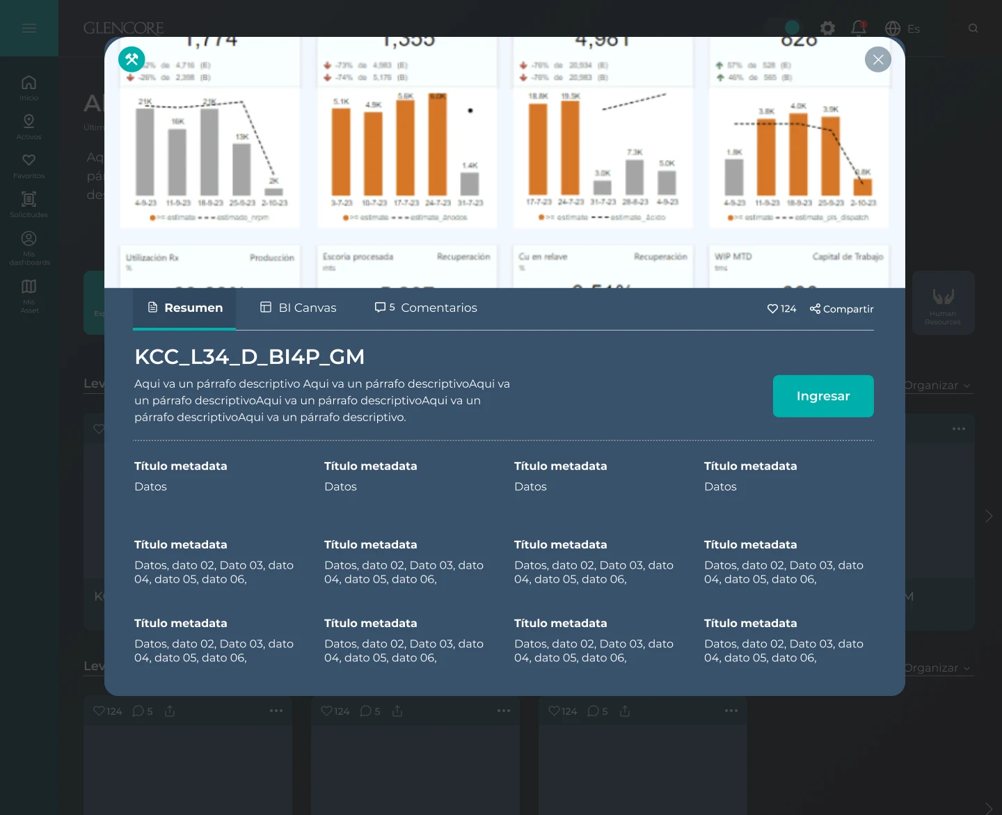 Plataforma de operaciones para Glencore — pantalla 3